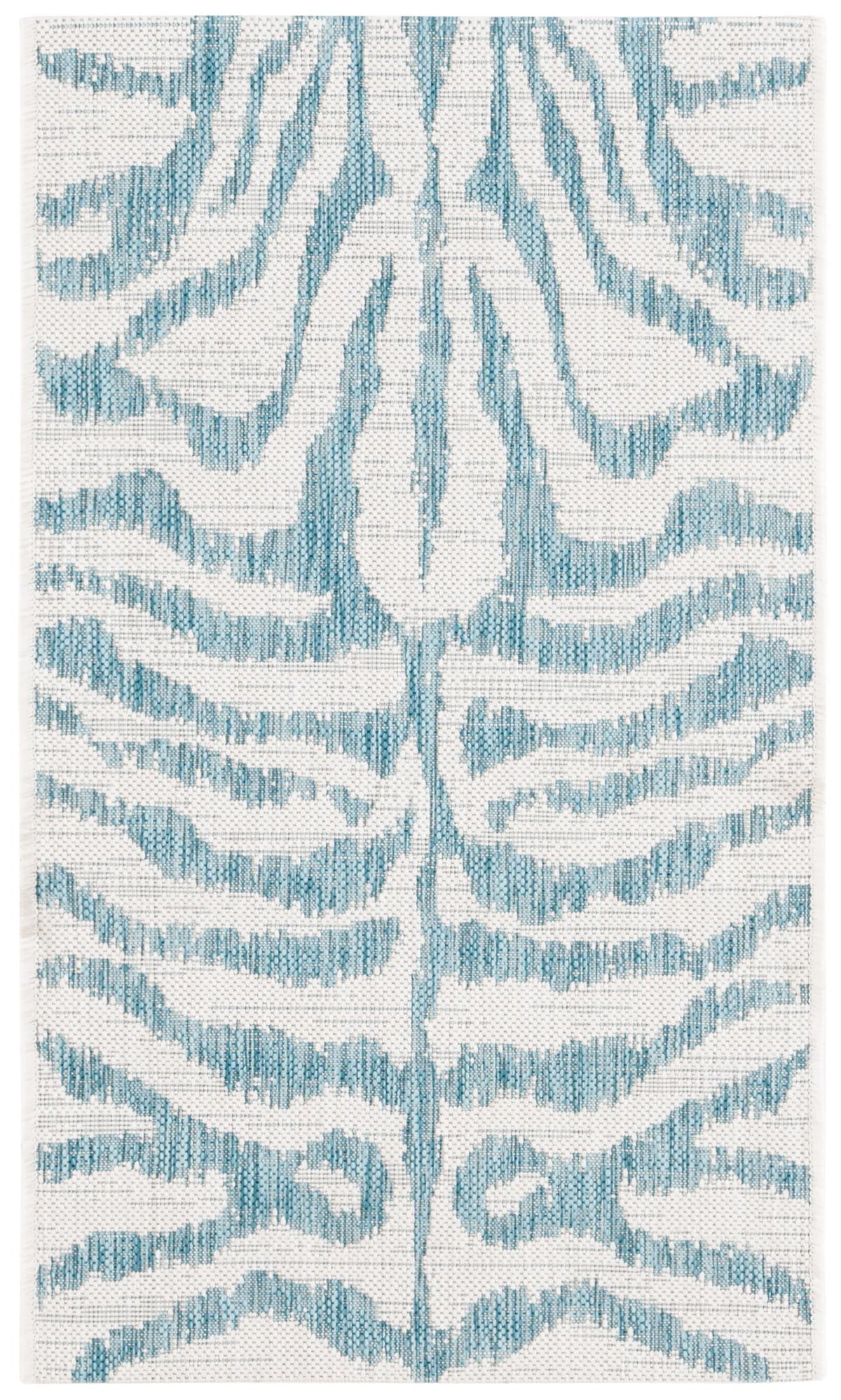 Safavieh Courtyard 2'-0" x 3'-7" Rug in Ivory / Aqua