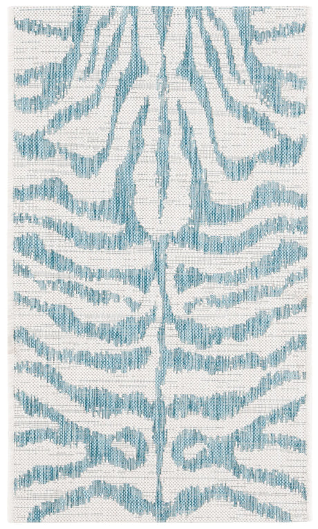 Safavieh Courtyard 2'-0" x 3'-7" Rug in Ivory / Aqua