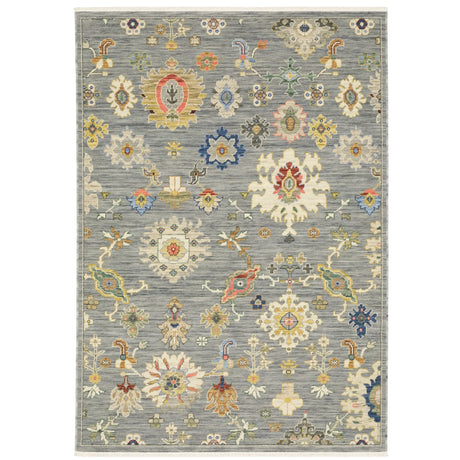 Oriental Weavers Lucca 5507E Grey/ Multi Rug - main flat