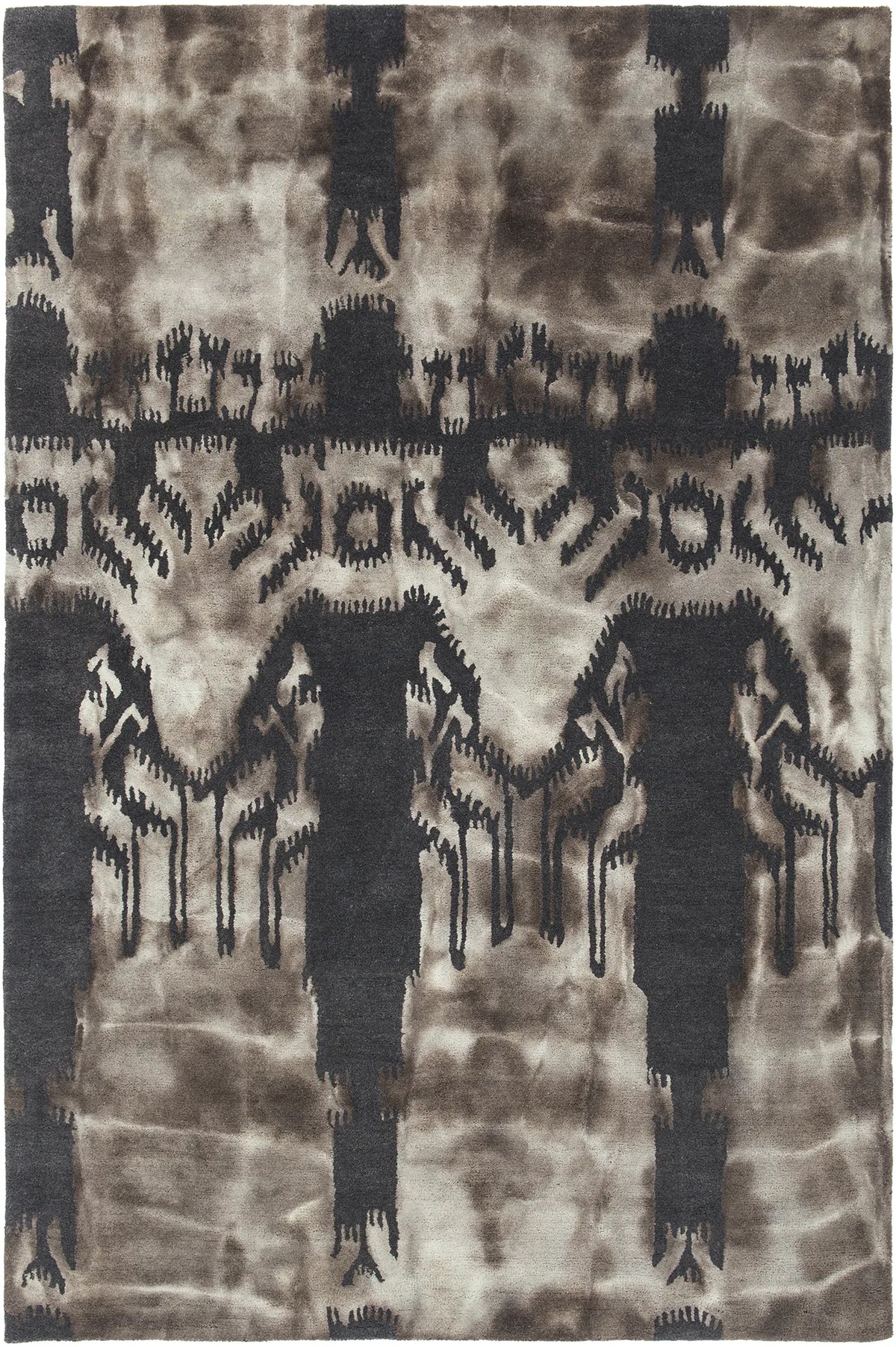 Chandra Cailin CAI-42002 Charcoal / Gray rug, flat view