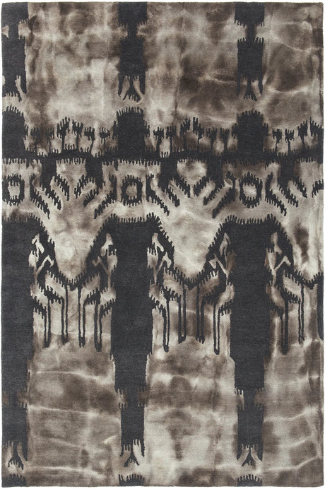 Chandra Cailin CAI-42002 Charcoal / Gray rug, flat view