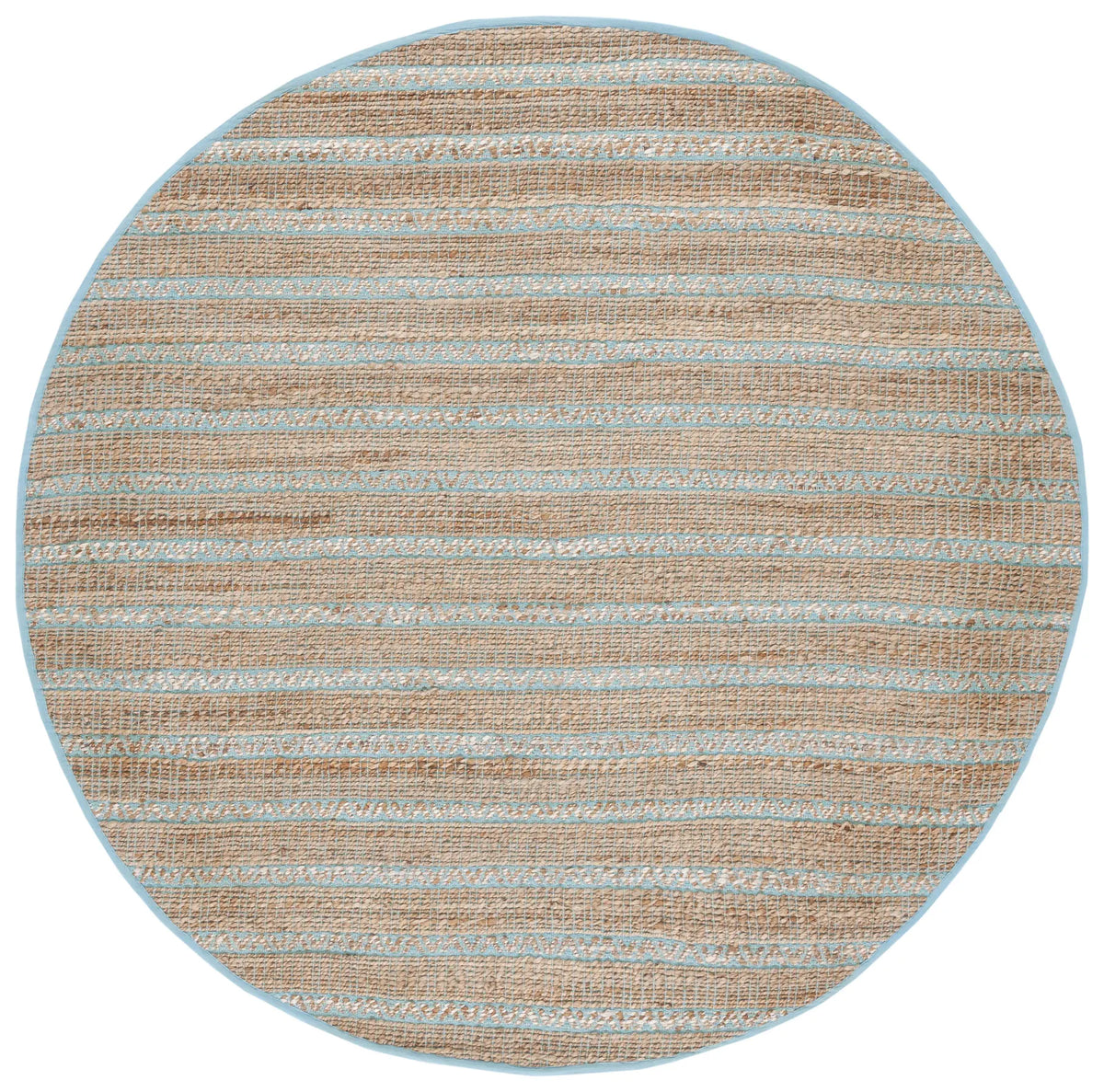 Safavieh Natural Fiber 7'-0" x 7'-0" Rug in Teal / Natural