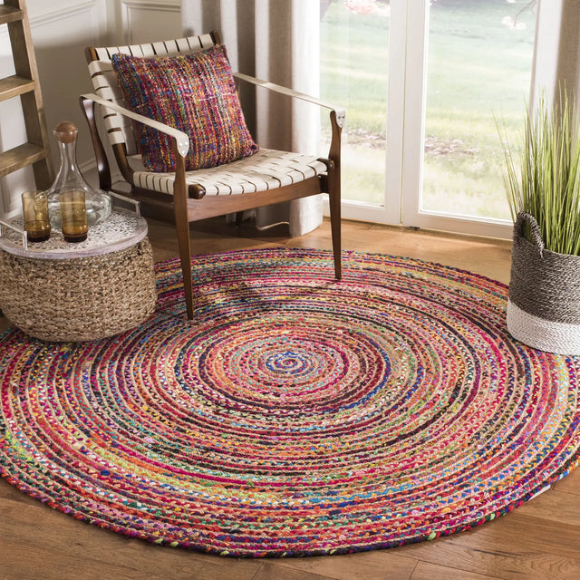 Safavieh Cape Cod 5'-0" x 5'-0" Rug in Red / Multi