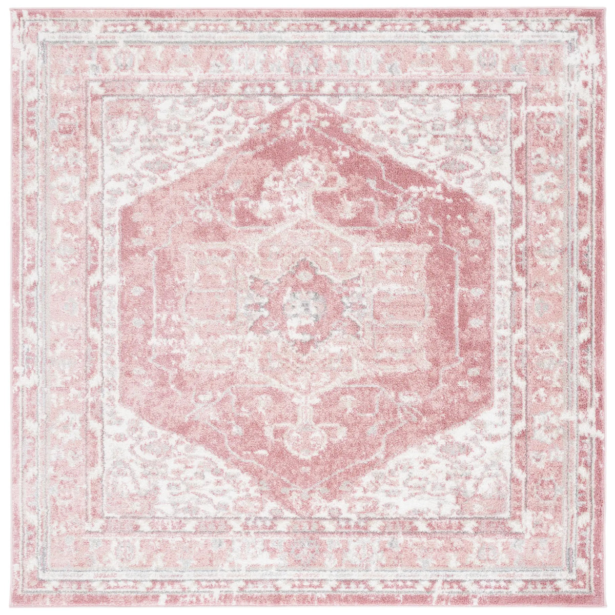 Safavieh Layla 8'-0" x 8'-0" Rug in Ivory Grey / Pink