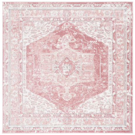 Safavieh Layla 8'-0" x 8'-0" Rug in Ivory Grey / Pink