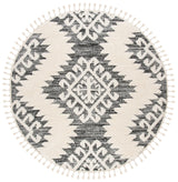 Safavieh Moroccan Tassel Shag 10'-0" x 10'-0" Rug in Ivory / Grey