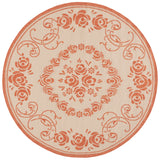 Safavieh Courtyard 6'-7" x 6'-7" Rug in Natural / Terra