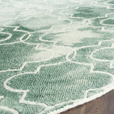 Safavieh Dip Dye 7'-0" x 7'-0" Rug in Green / Ivory