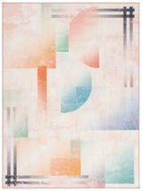 Safavieh Paint Brush 4'-4" x 6'-0" Rug in Pink / Blue