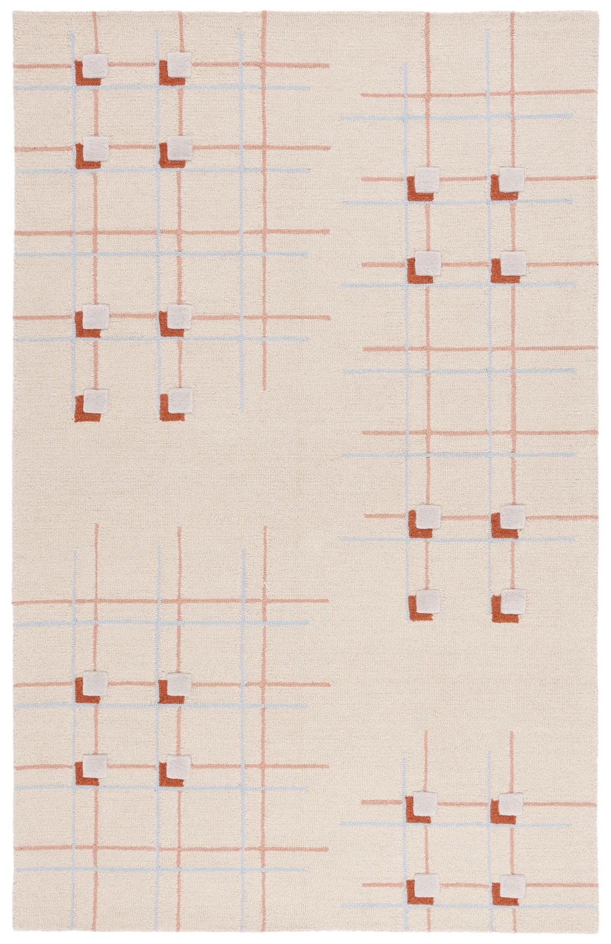 Safavieh Genre 4'-0" x 6'-0" Rug in Beige / Rust