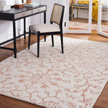 Safavieh Jardin 4'-0" x 6'-0" Rug in Ivory / Rust