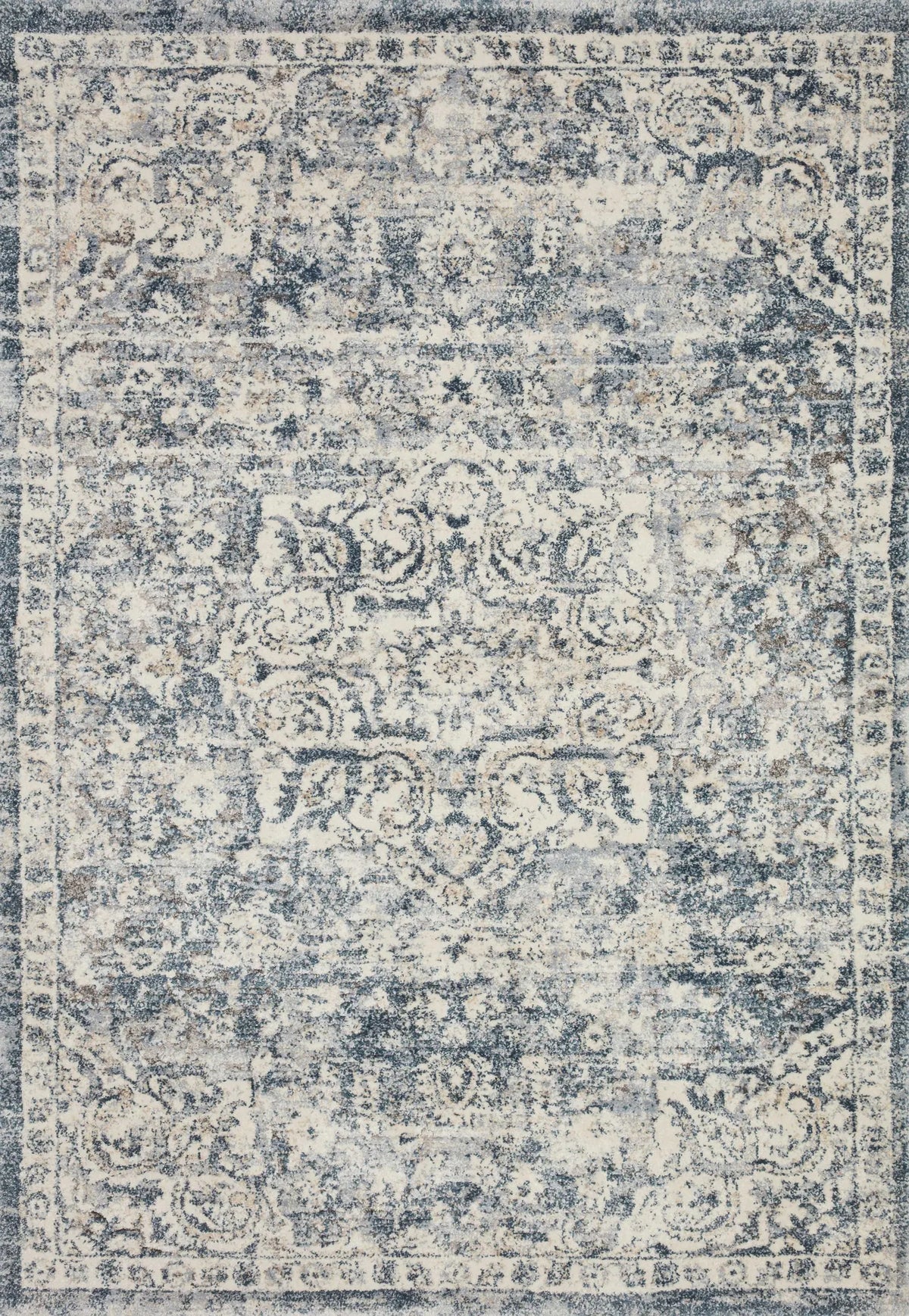 Loloi Theory Thy-02 Ivory/Blue Rugs - main flat