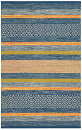 Safavieh Montauk 2'-6" x 4'-0" Rug in Blue / Orange
