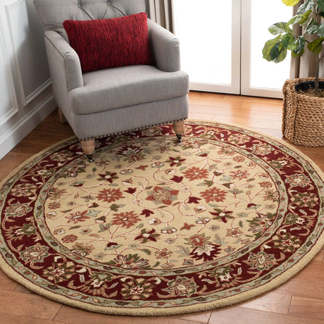Safavieh Heritage 6'-0" x 6'-0" Rug in Ivory / Red