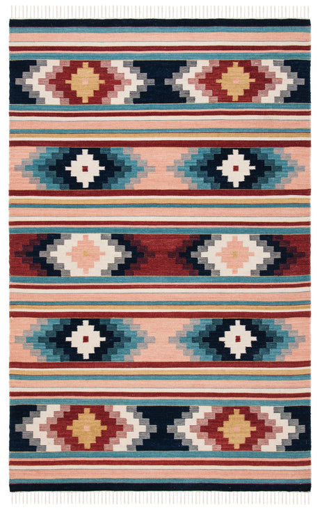 Safavieh Kilim 4'-0" x 6'-0" Rug in Light Pink / Blue
