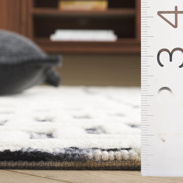 Safavieh Ebony 4'-0" x 6'-0" Rug in Ivory / Black