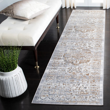 Safavieh Orchard 2'-2" x 9'-0" Rug in Grey / Gold