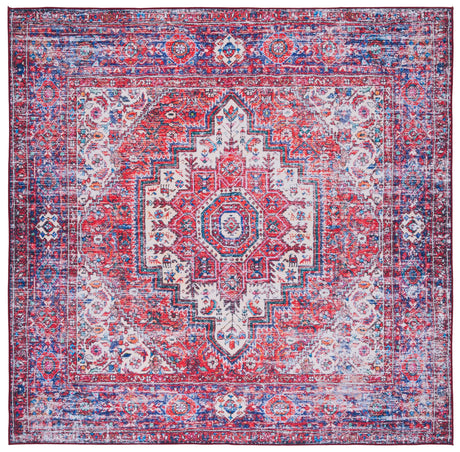 Safavieh Tucson 6'-0" x 6'-0" Rug in Red / Blue