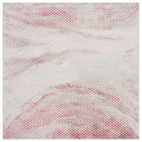 Safavieh Palma 6'-7" x 6'-7" Rug in Light Grey / Red