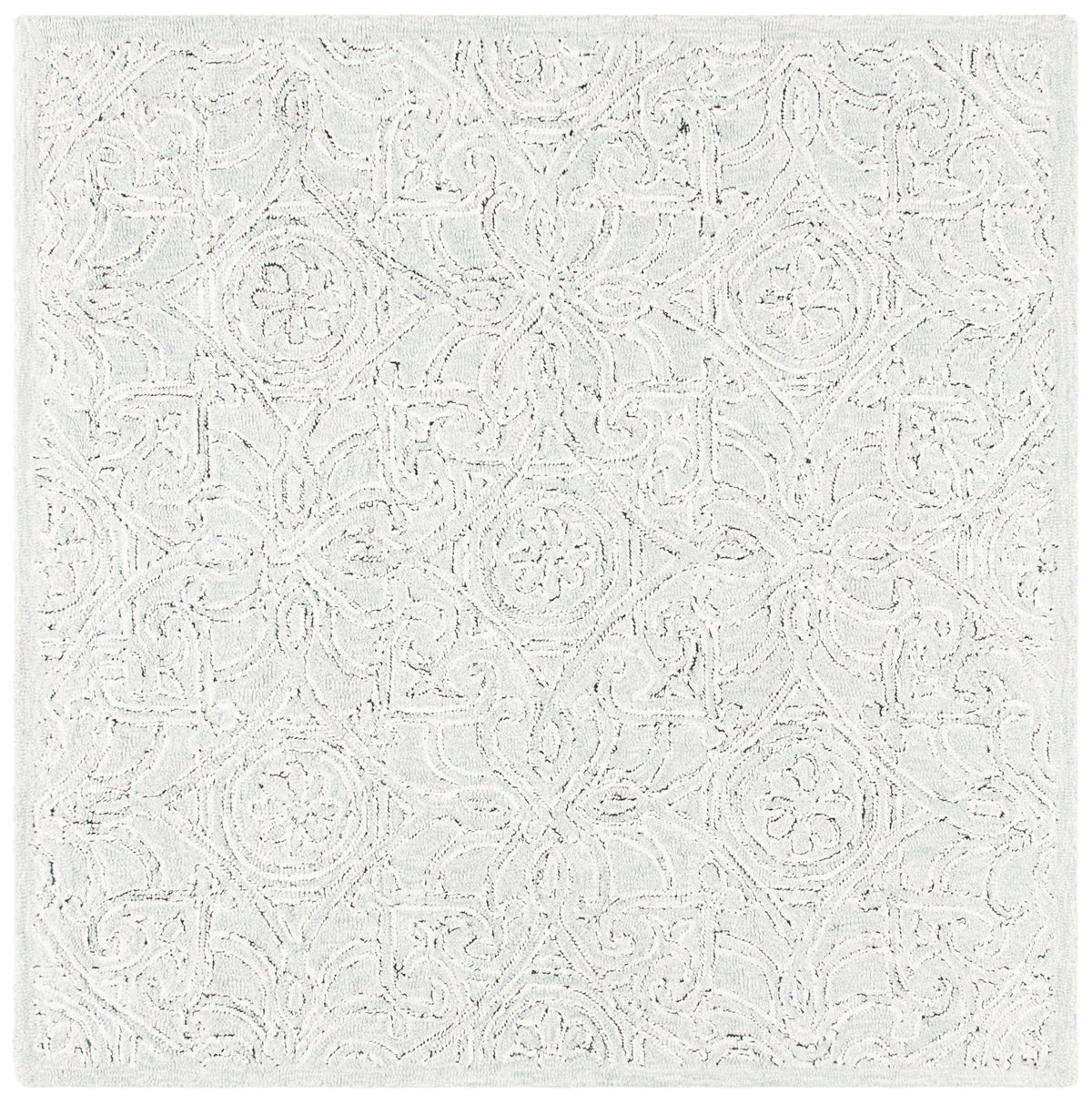 Safavieh Micro-Loop 5'-0" x 5'-0" Rug in Grey / Ivory