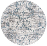 Safavieh Ravine Shag 6'-7" x 6'-7" Rug in Blue / Ivory