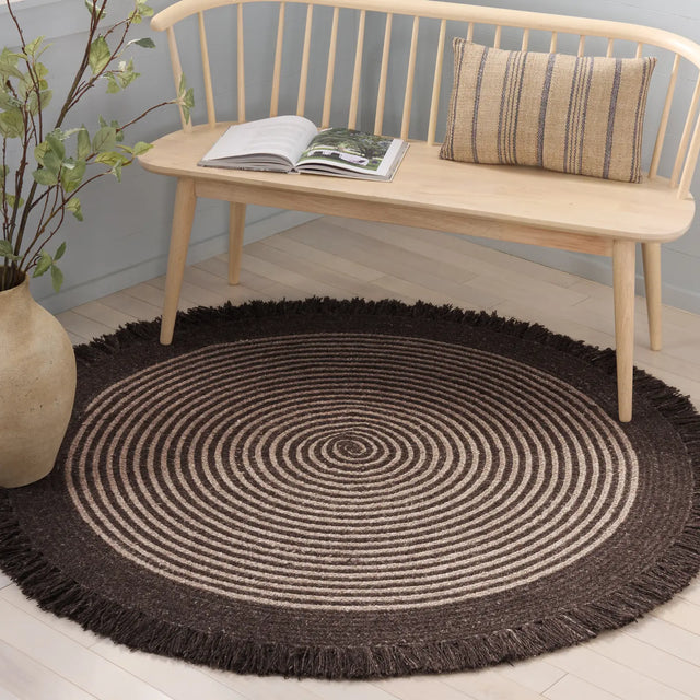 Safavieh Braided 5'-0" x 5'-0" Rug in Brown