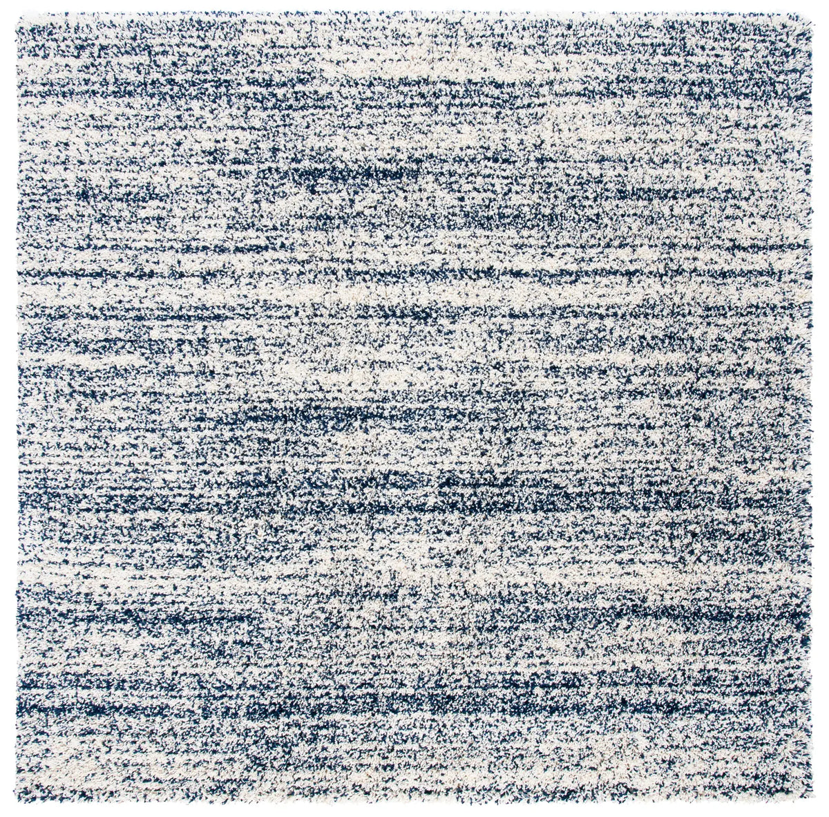 Safavieh Hudson Shag 7'-0" x 7'-0" Rug in Ivory / Navy