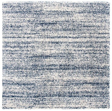 Safavieh Hudson Shag 7'-0" x 7'-0" Rug in Ivory / Navy