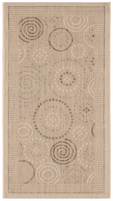 Safavieh Courtyard 2'-0" x 3'-7" Rug in Natural / Brown
