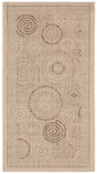 Safavieh Courtyard 2'-0" x 3'-7" Rug in Natural / Brown