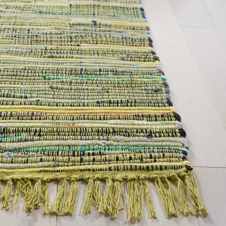 Safavieh Rag Rug 5'-0" x 8'-0" Rug in Light Green / Multi