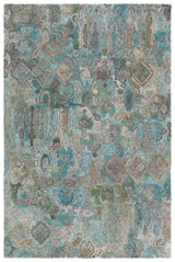 Safavieh Anatolia 4'-0" x 6'-0" Rug in Teal / Green