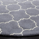 Safavieh Chatham 7'-0" x 7'-0" Rug in Dark Grey / Ivory