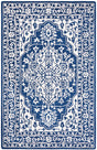 Safavieh Micro-Loop 4'-0" x 6'-0" Rug in Navy / Ivory