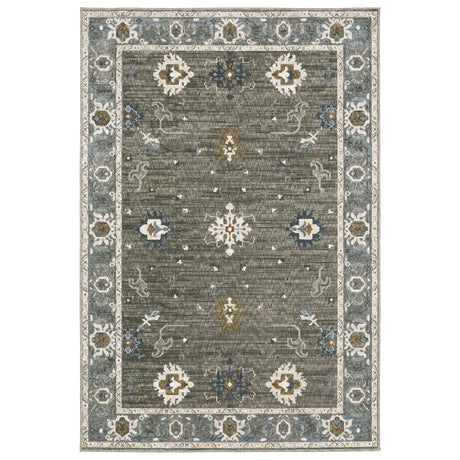 Oriental Weavers Sphinx Ellington Ell09 Grey/ Blue Rug - main flat