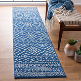Safavieh Tulum 2'-0" x 11'-0" Rug in Navy / Ivory