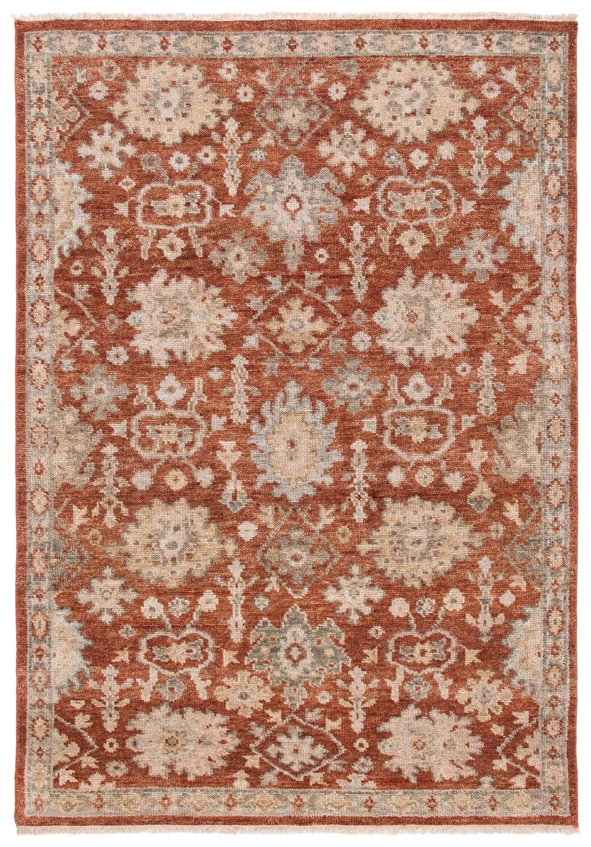 Safavieh Samarkand 6'-0" x 9'-0" Rug in Rust / Grey