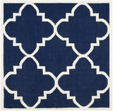 Safavieh Dhurries 6'-0" x 6'-0" Rug in Navy / Ivory