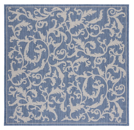 Safavieh Courtyard 6'-7" x 6'-7" Rug in Blue / Natural