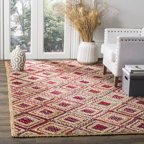 Safavieh Cape Cod 4'-0" x 6'-0" Rug in Natural / Red