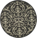 Safavieh Courtyard 6'-7" x 6'-7" Rug in Black / Sand