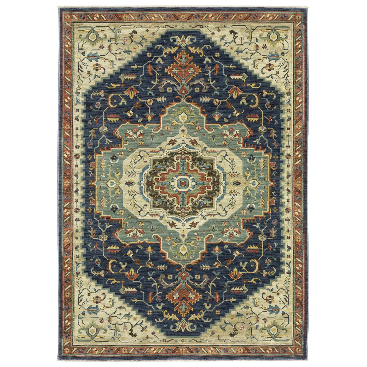 Oriental Weavers Sphinx Francesca Fr09F Blue/ Multi Rug - main flat