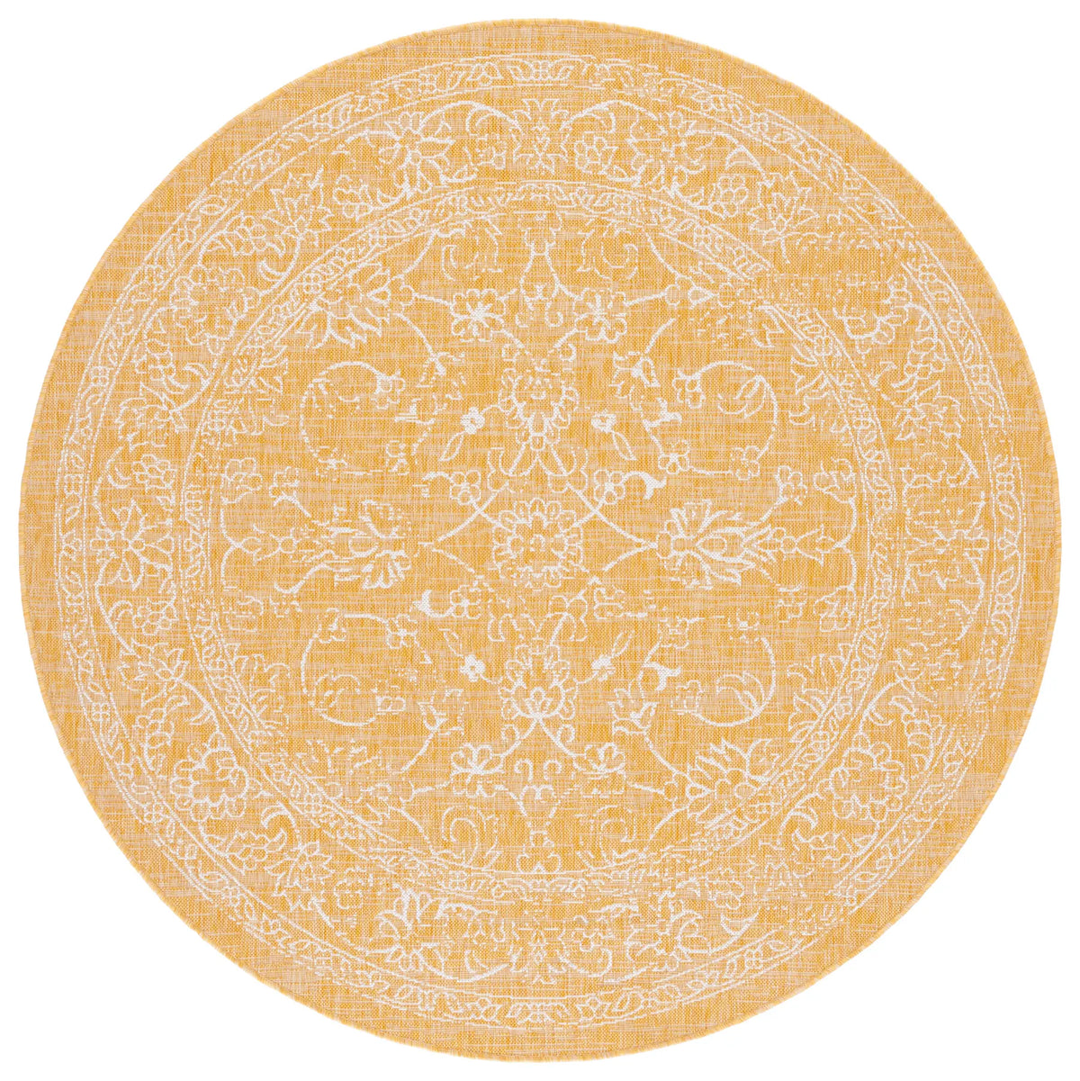 Safavieh Courtyard 6'-7" x 6'-7" Rug in Gold / Ivory