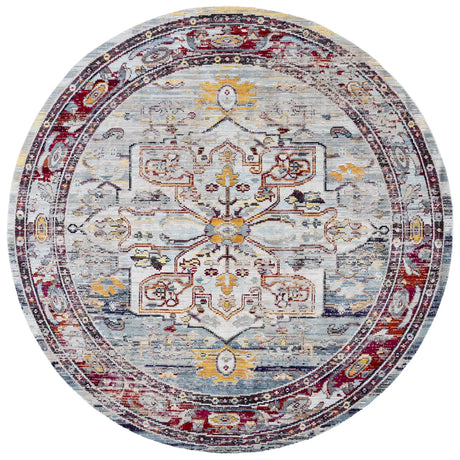 Safavieh Crystal 7'-0" x 7'-0" Rug in Light Blue / Red