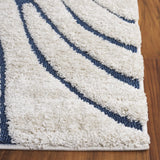 Safavieh Florida Shag 5'-3" x 7'-6" Rug in Cream / Blue