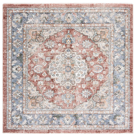 Safavieh Jasmine 5'-3" x 5'-3" Rug in Rust / Blue
