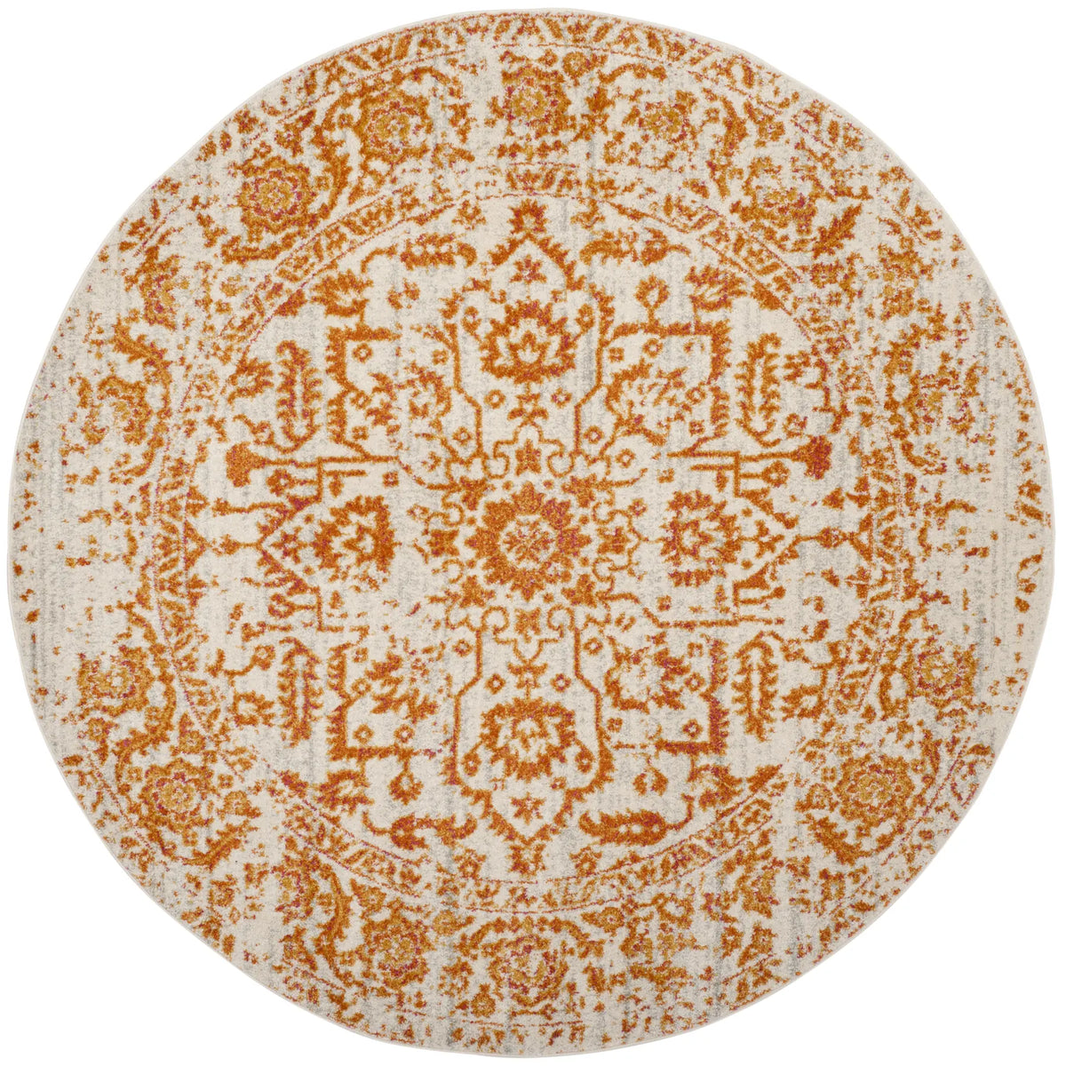 Safavieh Madison 6'-7" x 6'-7" Rug in Cream / Orange