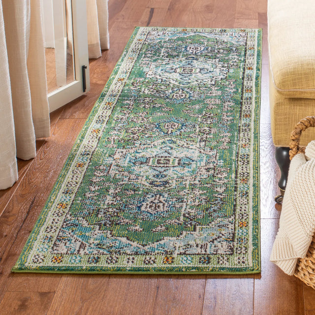 Safavieh Monaco 2'-2" x 8'-0" Rug in Green / Turquoise