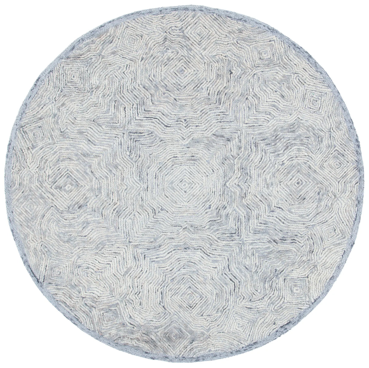 Safavieh Ikat 6'-0" x 6'-0" Rug in Silver