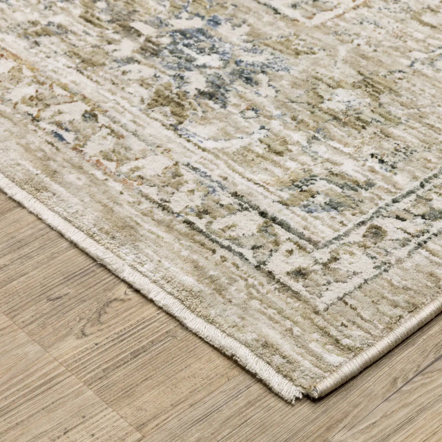 Oriental Weavers Sphinx Avalon AVA02 Blue Rugs - corner detail